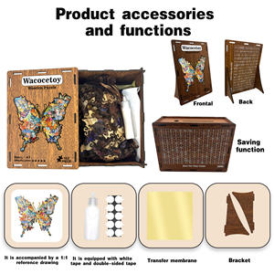 Boîte à monnaie en bois 3D et boîte en bois personnalisée - Puzzles en bois et ensemble de jouets de <span class=keywords><strong>puzzle</strong></span> interactifs - Product Image 4