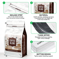 Sacs d'emballage biodégradables givrés jetables pour café instantané, avec filtre liquide et fond plat, 50 ml