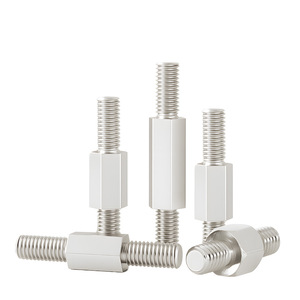 Entretoises hexagonales en acier inoxydable nickelé M3 M4 M5 M6, boulons filetés à double extrémité pour montage de cartes de circuits imprimés - Product Image 3