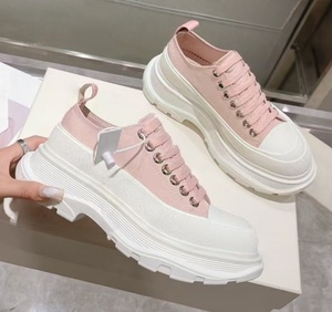 Chaussures en toile rose à plateforme Mc pour jeunes femmes, avec semelle épaisse, talon compensé élégant, polyvalentes pour les occasions décontractées et le bureau - Product Image 5