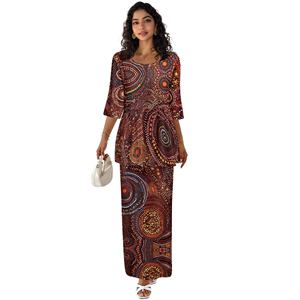 Conjunto de Dos Piezas de Vestimenta <span class=keywords><strong>Aborigen</strong></span> Australiana de Diseño Personalizado, Suave y Cómodo, de una Nación Isleña, Venta al por Mayor - Product Image 3