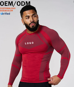 YG T-Shirt Sportiva da Uomo a Maniche Lunghe, Aderente, Altamente Elastica, con Stampa a Sublimazione, per Allenamento Fitness - Product Image 1