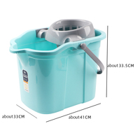 Set Mop dan Ember Benang Katun Ramah Lingkungan, Harga Grosir Murah, dengan Sistem Peras Geser untuk Pembersihan Lantai Rumah Tangga