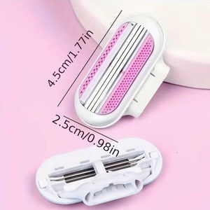 Women's Manual Razor Triple Blade Stainless Steel For Underarm And Leg Hair Removal 14.4cm With Replacement Heads - Product Image 3