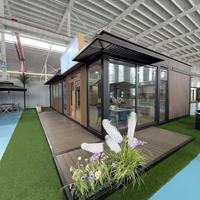 Maison conteneur extensible de luxe au design européen, étanche, préfabriquée, pour café-restaurant modulaire et usage commercial