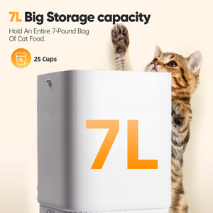 เครื่องให้อาหารสัตว์เลี้ยงอัตโนมัติ OEM 4L 7L Tuya Wifi พร้อมตัวตั้งเวลา สำหรับแมว <span class=keywords><strong>สุนัข</strong></span>  ทำความสะอาดง่าย - Product Image 6