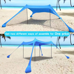 Beach Lycra <b>Canopy</b> <b>Tent</b> 3x3m Single Layer Easy Setup Sun Shelter for Camping and Picnics Outdoor Shade Protection - Product Image 2