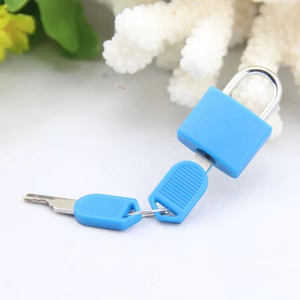 Fábrica de Feihuan, cubierta impermeable de plástico ABS de 23mm, candado de latón pequeño colorido con desbloqueo de 2 llaves, equipaje de llave barato - Product Image 4