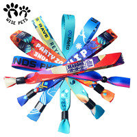 Bracelet en polyester imprimé sur mesure pour événements et fêtes, bracelet tissé personnalisé en tissu NFC RFID avec puce de suivi GPS