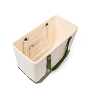 Mini borsa da spiaggia in EVA tinta unita, stile casual, con due manici, design aperto, resistente all'acqua - Product Image 3