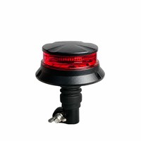 ECE-Zertifizierte LED-Warnleuchte, Notfall-Stroboskoplampe für LKW und Traktoren, Bernsteinfarben, Flexibler Hals, Stangenklemmenhalterung