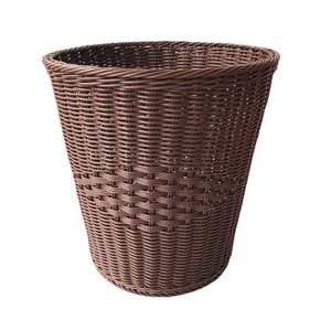 Cesto de Ropa Redondo de Plástico con Diseño de Mimbre de 36x36cm para Habitaciones de Hotel y Pensiones, para Ropa Sucia, Toallas de Baño y Toallas de Mano - Product Image 3