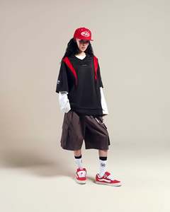Red Line Jersey Sport Premium Thick T <b>Shirt</b> Oversized Fit Made Of Quick Dry Breathable Double Face Performance Fabric - Product Image 4