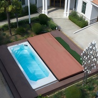 Piscine extérieure en acrylique personnalisée pour villa, maison d'hôtes, salle de sport, usage familial et commercial