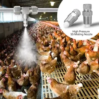 Système de brumisation électrique haute pression en acier inoxydable pour un confort amélioré et un refroidissement des volailles et du bétail