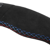 Volant en cuir M Sport avec LED en fibre de carbone pour la série F (F10/F30/F80/F90/E90) - Couleur de surpiqûre personnalisable