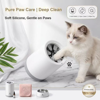 XIPAI Lave-pattes portable pour animaux de compagnie, design luxueux et mignon, silicone souple, prévient les blessures aux pattes pour chats et chiens, grandes et petites tailles, toutes saisons
