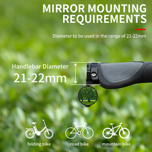 Specchietti Bici da Manubrio Girevoli a 360 Gradi, Specchietti Retrovisori Convessi Grandangolari <span class=keywords><strong>per</strong></span> Estremità Manubrio - Product Image 5
