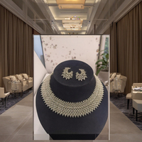 Chaîne de cou Dubai tendance, ensemble de bijoux personnalisés, parure de bijoux pour mariage et banquet