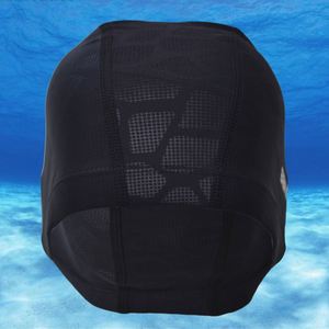 Bonnet de bain sportif en Spandex et Polyester pour hommes, femmes et enfants, couleur unie, protège les oreilles, pour cheveux longs, accessoires de natation en Nylon - Product Image 4