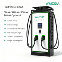 Chargeur de voiture 120 kW OCPP APP, chargeur rapide DC standard US, station de charge EV à double pistolet pour la recharge sur autoroute