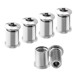 5 paires de boulons de chaîne en acier inoxydable métriques pour vélo, vis de pédalier à écrou simple, double ou triple disque, accessoires - Product Image 4