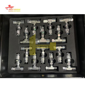 Kit de <span class=keywords><strong>test</strong></span> de 5 jauges Hangood 13 raccords de <span class=keywords><strong>test</strong></span> 14 connecteurs en T 5 tuyaux de <span class=keywords><strong>test</strong></span> Kit de jauge hydraulique d'excavatrice 1/10/25/40/60Mpa - Product Image 4