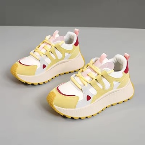 Casual Sports Chunky Sneakers <b>Patent</b> Leather Lace-Up <b>Court</b> Walking Loafers PVC Midsole Stain Resistant - Product Image 1