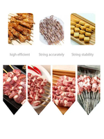 Machine à barbecue en acier inoxydable, machine automatique pour brochettes de viande, machine à faire des brochettes de poulet et de bœuf en acier inoxydable