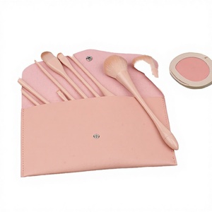 Belt Portable <b>Large</b> Open <b>Makeup</b> Brush <b>Bag</b> for Eco-Friendly Women's Waterproof Travel Pu Custom Promotional Cosmetic <b>Bag</b> - Product Image 3