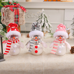 Nuevos Adornos Navideños Luminosos de Muñeco de Nieve con Luces, Muñeco de Nieve Luminoso Transparente Creativo, Adornos para Árbol de Navidad - Product Image 3