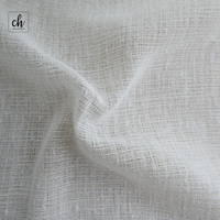 Tissu de rideau transparent aspect lin 6001-11, tissu de rideau de fenêtre, texture naturelle, filtrant la lumière, tombé doux, largeur 340 cm, 170 GSM