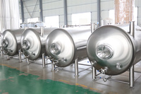 Fermenteur pressurisé de contrôle de température de réservoir de bière brillant horizontal en acier inoxydable 1500L personnalisé