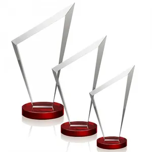 Cheap Wholesale Blank Crystal Trophy Awards Custom Creations 3D Laser Engraving Glass Plaque Trophies Award