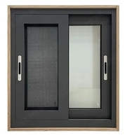 Fenêtre coulissante en aluminium à coupure thermique avec moustiquaire pour l'extérieur de la maison