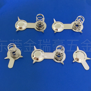 JRH-008 ขั้วต่อสปริงแบตเตอรี่เครื่องทำโฟม 12x12 26x12 แบบเจาะรู เหล็ก สแตนเลส ทองเหลือง นำไฟฟ้าได้ - Product Image 1