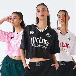 Lässige Fußball trikots für Frauen Individuell bedrucktes Logo Großhandel Fußball-Team-Shirts für Sommerkleid ung - Product Image 1