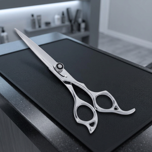 Ciseaux de coiffure professionnels en acier inoxydable à pointe affûtée pour droitiers, manche moyen - Product Image 2
