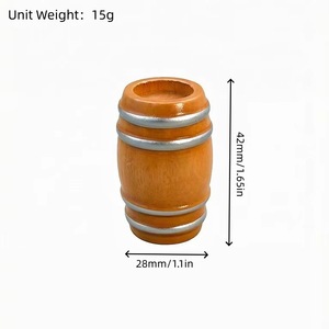 Accessoires de bar miniatures pour <span class=keywords><strong>maison</strong></span> de poupée, accessoires ob11, mini baril rond en bois vintage, baril de bière simulé - Product Image 6