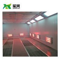 Precio de Fábrica Cabina de Pintura Automotriz de 75mm con Aislamiento EPS, Horno de Secado para Automóviles, 56 Luces LED, Quemador Riello G20, Certificación CE