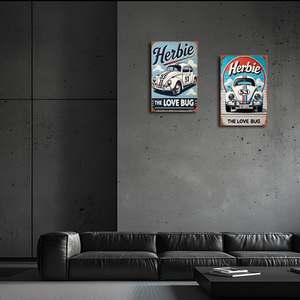 Póster Metálico Personalizado al por Mayor de 20x30 CM de la Serie Herbie Car, Decoración de Pared para Garaje, Fábrica y Hogar, Letrero Metálico Vintage - Product Image 2