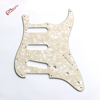 Donlis Wholesale Pickguard Standard US Vintage Blanc Nacre SSS avec Couche de Celluloïd Véritable