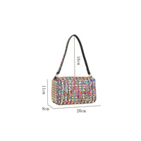Sac de soirée tendance et luxueux, orné de strass, sac de soirée personnalisé, sac à main de créateur original, sac à bandoulière sous le bras