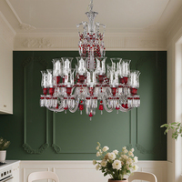 Lustre LED de luxe français haut de gamme K9 cristaux élégant décor à la maison Loft appartement éclairage de plafond lampes suspendues
