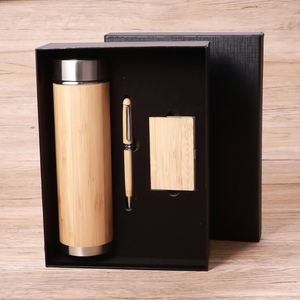 Custom Luxury Business Gift Set <b>Key</b> <b>Chain</b> Logo Bamboo Notebooks for Men for Promotional Activities and Graduation - Product Image 1