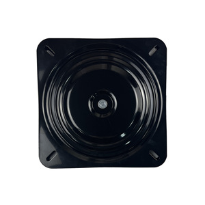 Plaque pivotante 302 mm x 2,3 mm en fer noir peint, design minimaliste, rotation libre à 360 degrés, base de quincaillerie pour mobilier, chaise de bureau - Product Image 3