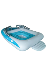 Bateau gonflable personnalisé en PVC pour 6 personnes, modèle Bay Breeze, île de fête aquatique, yacht gonflable, bateau de dérive
