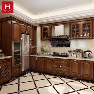 خزائن مطبخ شاكر من الخشب الصلب والأحمر العتيقة العتيقة منازل سعيدة مجموعة خزائن مع سحر كلاسيكي التخصيص Rta - Product Image 4