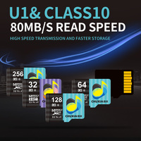 CHUXIA Fabrik Großhandel 16GB-512GB V30 Plastik TF/SD Speicherkarte für Auto-DVR, Handy & Kamera - Schwarz
