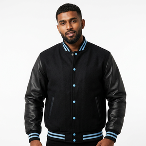 Wholesale Designer Leather Versity Jacket Plus Size <b>Men's</b> Leather Versity Jackets Lightweight Leather Versity Jacket For <b>Man</b> - Product Image 1